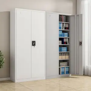 Metal Office Furniture 2 Swing Door Steel Storage File Cabinet Metal Book Cupboard