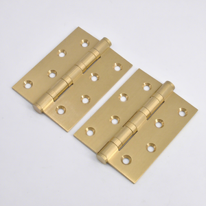 Charnière de porte populaire et moderne en laiton doré satiné à 4 roulements à billes avec finition en acier, garantie 5 ans - Product Image 1