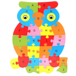 Holz Tier 26 Alphabet Puzzles Spielzeug Brief und Farbe Erkenntnis Spielzeug Kinder