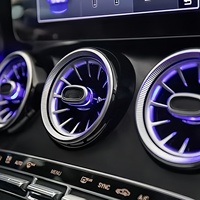 Accessoires de ventilation automobile SJC pour Mercedes-Benz Classe C W205 GLC X253 2015-2021 LHD/RHD, mise à niveau de l'éclairage d'ambiance de voiture en 64 couleurs