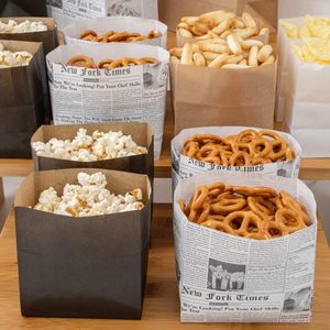 Bolsa de Papel Kraft Simple, Reciclada y Resistente a la Grasa, para Pan, Baguette, Donuts, Bagels, Empaque para Llevar de Panadería - Product Image 3