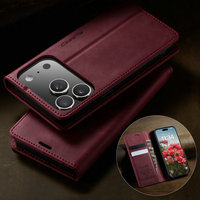 Étui portefeuille de luxe en cuir PU antichoc pour iPhone 18 Pro avec porte-cartes magnétique, coque de téléphone portable