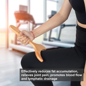 Kit d'outils de massage corporel en bois : Rouleau en bois et masseur de pieds pour drainage lymphatique, anti-cellulite, ensemble Gua Sha - Product Image 3