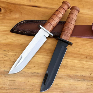 Couteau de poche tactique de haute qualité, personnalisable, manche en bois OEM, couteau de combat mercenaire, lame en acier inoxydable, DIY, garantie 1 an - Product Image 1