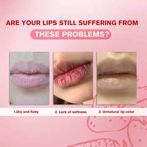 Bálsamo labial hidratante nutritivo vegetariano con colorante frutal de fresa - Product Image 3