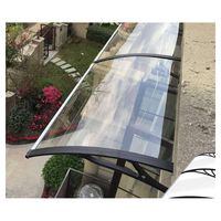 Auvent mural en polycarbonate pour toit de jardin en aluminium