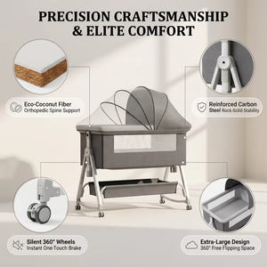 Culla Mobile per Neonati all'Ingrosso con Zanzariera Lettino Multifunzione un Regalo Preparato per <span class=keywords><strong>il</strong></span> Bambino Rosa - Product Image 3