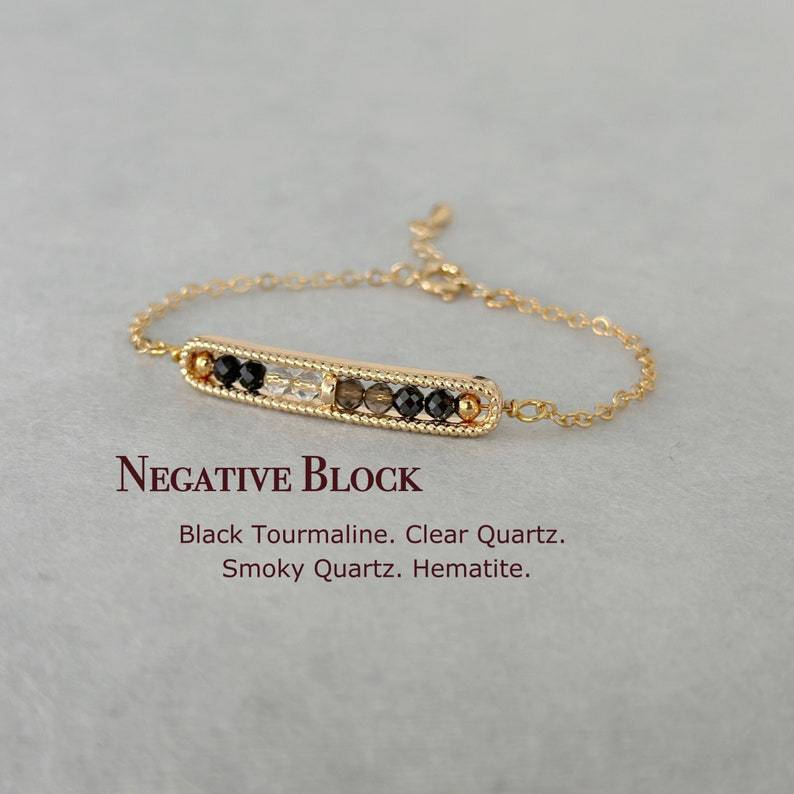 Cristal blanc obsidienne-quartz fumé-pierre de fiel noire