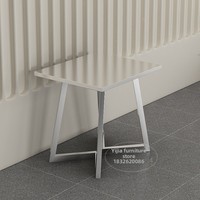 Tables à manger rectangulaires en acier inoxydable épaissies, pieds en forme de V, robustes et économiques pour les cafétérias, les snack-bars, les pubs