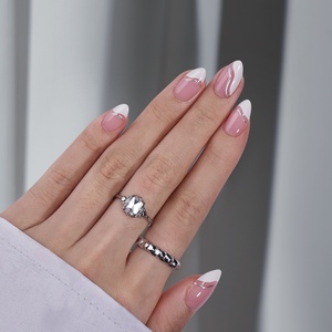 BTArtbox Custom Design Handmade <b>Nails</b> Short Almond Artificial Fingernails False <b>Nail</b> Press on <b>Nails</b> <b>Sets</b> - Product Image 4