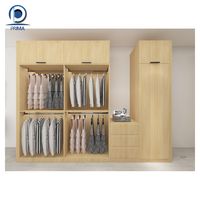 Armoire double extensible moderne en bois avec miroir et portes coulissantes, dressing pour maison, bureau, villa, chambre à coucher, meubles sur mesure