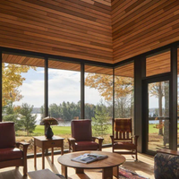 Maison en bois de luxe moderne, cabane en bois pour jardin, maisons préfabriquées avec garantie d'un an