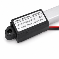 Aktuator Linear Mini Magnet Permanen 30mm 50mm 100mm 150mm Stroke DC 12V/24V 2500rpm Motor Listrik Panel Mount Batang Dorong Linear