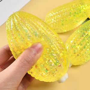 Wholesale TPR Maltose Glitter Corn Shape Hand Exercise Stress Relieve <b>Squishy</b> Squeeze Toys Party Favors Gifts for Kids Adults - Product Image 2