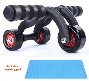 Rouleau d'exercice abdominal à trois roues pour hommes et femmes – Réduit la graisse du ventre, renforce les muscles <span class=keywords><strong>abdominaux</strong></span>, fitness - Product Image 6