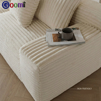 Modernes Minimalistisches Samt-Ecksofa-Set Luxuriöses Feder-Lounge-Sofa im Big-Mac-Stil Vakuumverpackt Komprimiert für Villen