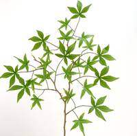 Feuilles d'érable artificielles en soie de feuilles rouges de haute qualité pour la décoration intérieure