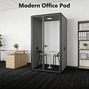 Cabina Acústica Moderna de Aluminio <span class=keywords><strong>para</strong></span> Reuniones, Cabina de Oficina Portátil Insonorizada, Cabina de Grabación <span class=keywords><strong>para</strong></span> Oficina, Hotel, Apartamento - Product Image 4