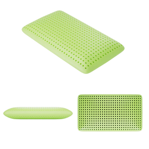 Almohada de espuma viscoelástica con infusión de té verde, técnica de punto con logotipo bordado suave ligero para ropa de cama, soporte para el cuello - Product Image 2