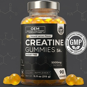 OEM Wholesale Sugar Free Creatine Gummies 5g 5000mg Non GMO Natural Lemon Flavor 90 Vegan Gummies for Men <strong>Women</strong> <strong>Pre</strong> Post <strong>Workout</strong> - Product Image 1