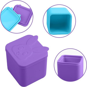 Reusable Silicone Snack Salad Dressing Container with Leakproof Lids Bento <b>Lunch</b> <b>Box</b> for <b>Children</b> Use for Beverages - Product Image 5