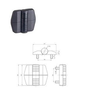 HENGSHENG <span class=keywords><strong>hl045</strong></span> Heavy Duty đen chống gỉ đổ bản lề cổng trang trí cửa bản lề thiết bị công nghiệp mông bản lề - Product Image 6