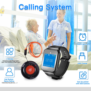 Daytech đồng hồ không dây máy nhắn tin tầm xa nhân viên điều dưỡng Hệ thống gọi nút gọi tên defne - Product Image 5