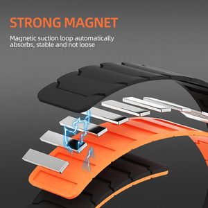 สายนาฬิกาแม่เหล็กซิลิโคนนิ่มสุดหรูสำหรับ <span class=keywords><strong>Apple</strong></span> <span class=keywords><strong>Watch</strong></span> Series 10/9/<span class=keywords><strong>8</strong></span>/7ระบายอากาศได้46มม. 49มม. 45มม. 44มม. - Product Image 4