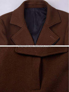 Nuevo diseño Outwear Ropa Hombres Lana Cachemira Cremallera Peacoat - Product Image 3