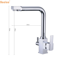 Beelee Filtre Robinet de Cuisine Froide et Chaude Mitigeur, Filtre À Eau Potable à Trois Voies Robinet D'évier de Cuisine