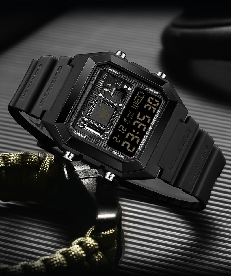 時計 SANDA SANDA 6216 Men's Quartz Analog Sports Watch - Digital, Waterproof