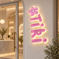 GOZONE signe des lettres acryliques miniatures personnalisées en LED, logo lumineux 3D pour salon de beauté, magasin de détail