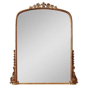 Pháp khung gỗ vàng cổ điển rỗng khắc hoa cổ điển thanh lịch trang trí sàn Gương phòng ngủ đầy đủ chiều dài mặc quần áo - Product Image 6