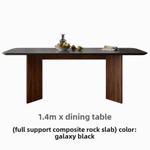 Juego de <span class=keywords><strong>Mesa</strong></span> y <span class=keywords><strong>Sillas</strong></span> de Comedor de Alta Gama Italiano Moderno y Minimalista, <span class=keywords><strong>con</strong></span> Tablero de Piedra Color Nogal, para Uso en Restaurantes, Nuevo 2024 - Product Image 6