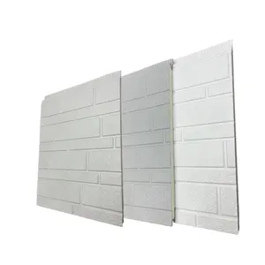 Exterior impermeable ignífugo pared externa pu panel de metal casa pared paneles de revestimiento paneles de pared exterior para almacén