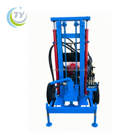 Machine de forage de puits d'eau diesel portable, machine de forage hydraulique pour l'irrigation des fermes et l'utilisation domestique