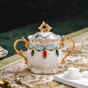 Coffee Set Diamond Relief Afternoon <b>Tea</b> Ceramic Discount Promotion European Color <b>Box</b> Nordic Ceramic Porcelain Coffee Cup - Product Image 4