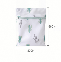 Ensemble de sacs à linge à imprimé cactus, filet de lavage en maille fine pour machine à laver, pour la protection des soutiens-gorge et des vêtements