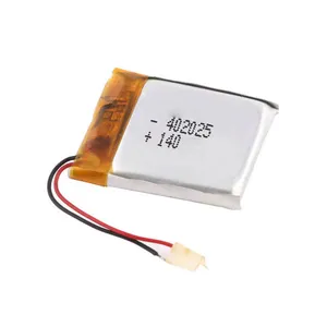 Tamaño personalizado ICR INR 402025 3,7 V 3,6 V 130mAh batería de polímero de litio Lipo para reloj