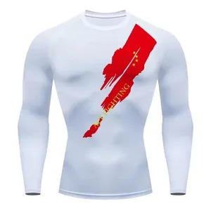 Ensemble de costume d'entraînement de boxe combat Fitness <span class=keywords><strong>Sanda</strong></span> Sportswear UFC débardeur séchage rapide respirant Spandex/Polyester 200g Logo avant - Product Image 1