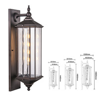 Applique murale extérieure de Style européen rétro chinois porte de couloir classique lampe à LED Base en aluminium jardin hôtels Villas carré
