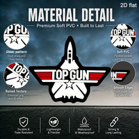Badge en caoutchouc 3D PVC avec logo aviation, prêt à être expédié, idéal pour les sacs à dos et les casquettes de sport