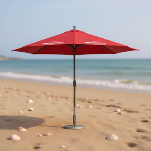 Sombrilla de Patio para Exteriores Aneirctua de 3 Metros, Poliéster, Elevación Manual con Manivela, Inclinación Manual, Poste de Acero Inoxidable, Base de Acero, Diseño Contemporáneo - Product Image 2