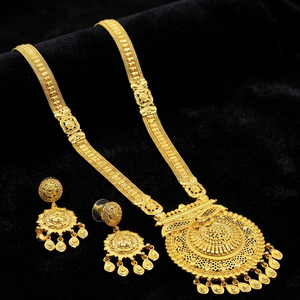 Collares Largos Chapados en Oro de 14K, 18K y 24K al por Mayor, Conjunto de Joyería de Latón con Relleno de Oro, Conjunto de Joyería Tradicional - Product Image 1