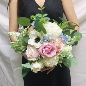 Arreglo Floral Personalizado para Bodas, Fondo de Escenario, Flores de Tela Blancas para Bodas al por Mayor - Product Image 2