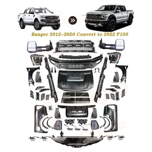 Ranger T6 T7 T8は、Ranger2012-2021アップグレード用の2023F150ラプターフェイスリフトボディキットに変換F150Gun3 T92023スチールボディキット