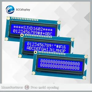 affordable 16x2 lcd SJXD1602A-D STN Blue Negative lcd character Dot matrix screen lcd display module 1602