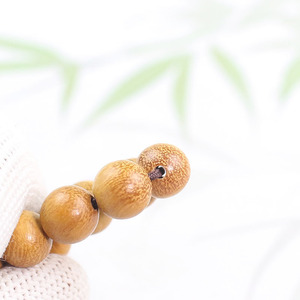 Sandalwood <b>Bracelet</b> 8mm Single Strand 22 Beads Unisex Antique Style Modern Chinese Jewelry - Product Image 3