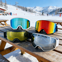 Lunettes de ski personnalisées OEM ODM d'usine, double couche anti-buée, protection UV 100%, compatibles avec les casques OTG, lunettes de snowboard