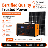 Générateur solaire portable 300w 360wh à performance stable pour applications marines, kit de solution énergétique extérieure